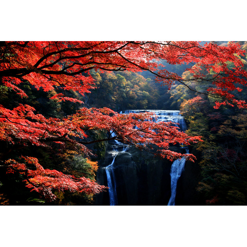 Famous Fukuroda Waterfalls During Autumn Season by Jirobkk - Wrapped Canvas Print, 30cm H x 46cm W x 3.8cm D