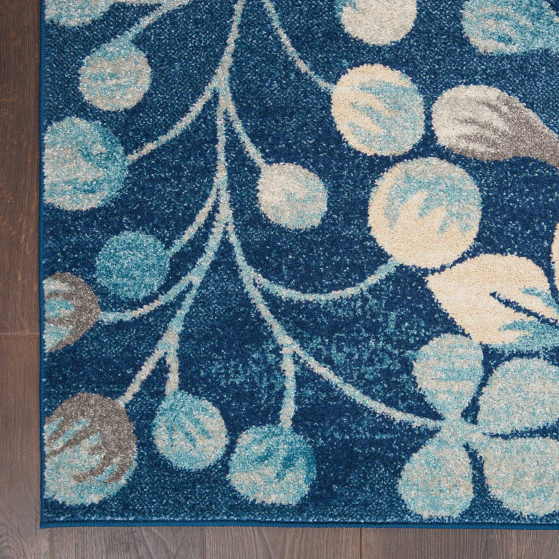Leeming Floral Indoor Rug, Rectangle 4' x 6'