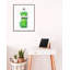 Gin Art - London Green Gin Bottle - Single Picture Frame Print
