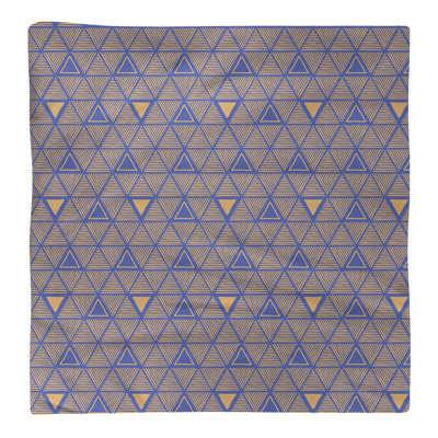Serviette de table en coton à triangles dessinés à la main
