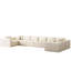 Canapé modulaire de 188 pouces en velours côtelé de luxe de 88 pouces, combinaison de 8 pièces en forme de L pour la chambre à coucher, sans assemblage, canapé modulaire de style minimaliste, 4 sièges confortables et une installation facile-357778029
