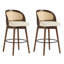 Tabouret de bar d'intérieur en bois, ensemble de 2