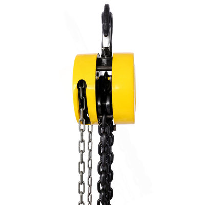 Chain Hoist 6600Lbs 3T Capacity 10Ft With 2 Heavy Duty Hooks,Manual Chain Hoist Steel Construction,Yellow