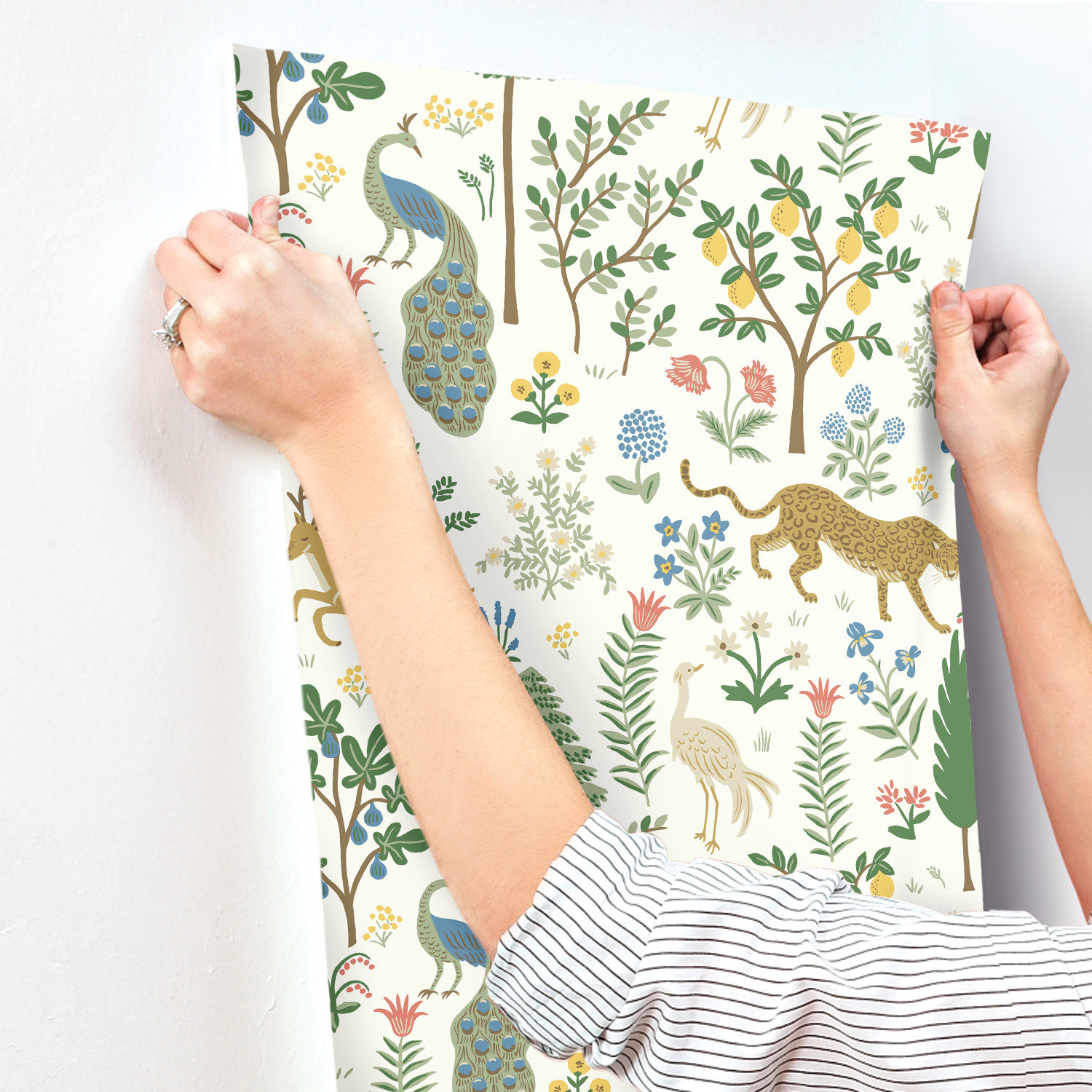 Menagerie Wallpaper Double Roll, White