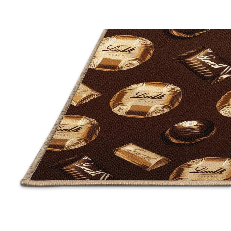  Tapis lavable au chocolat Lindt, Carré 5 pi