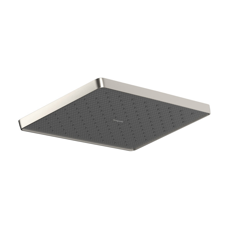 Pomme de douche hansgrohe Activera Q 290 x 180 à 1 jet, 1,75 gal / min en nickel brossé, Brushed Nickel, 1.75 GPM