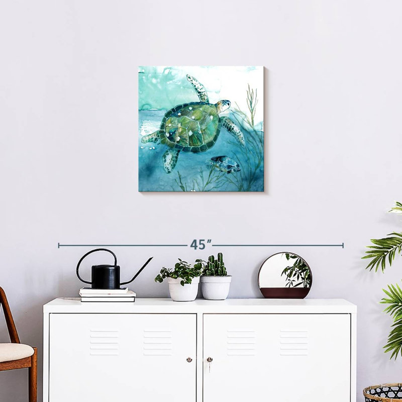 Tortue de mer Brampt Delray I, H 20 po x l 20 po