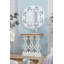 Console Classic Classic blanc délavé avec plateau en bois brun
