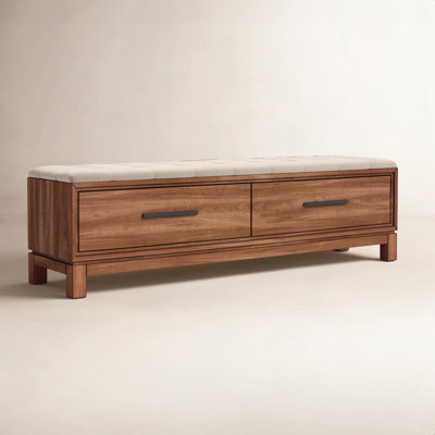 Wrightia Polyester Blend Upholstered Storage Bench