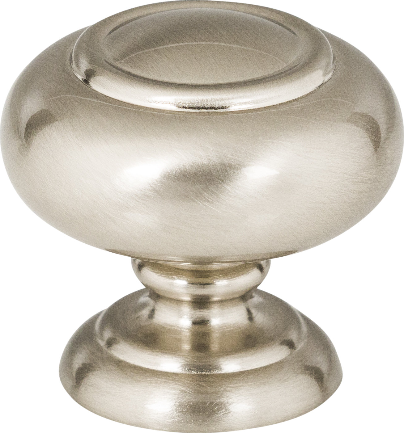 Victoria Mushroom Cabinet Knob, Brushed Nickel