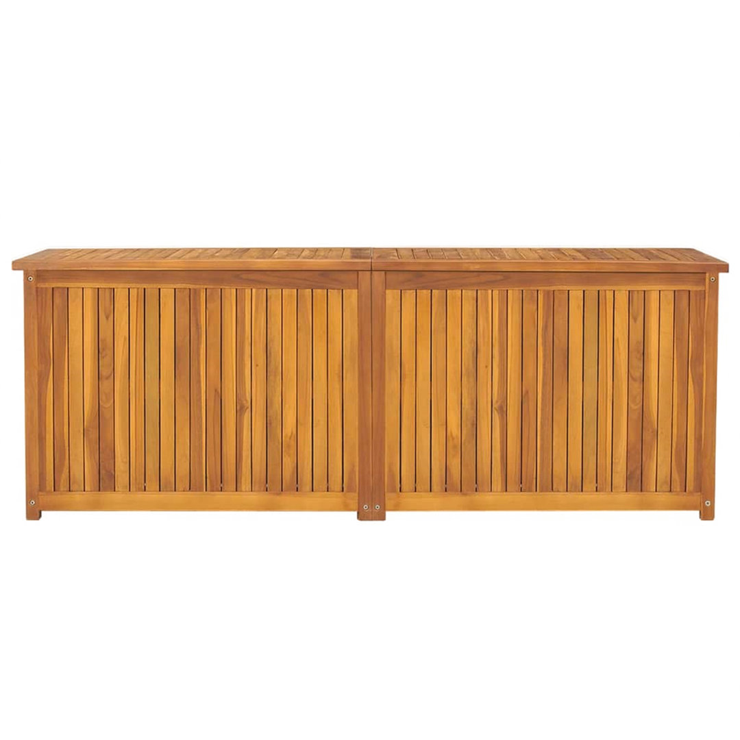 Rosalind Wheeler Croyl 150cm W 270L Water Resistant Teak Solid Wood Deck Box in Brown