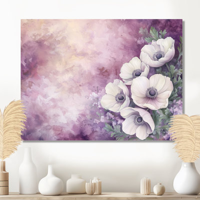 Eternal Aura Of Anemone - Petunias Metal Wall Decor, Traditional Metal Print