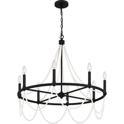 Lustre noir mat 8 lumières Brigitta