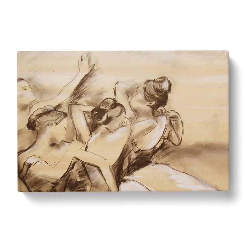 Study Of Ballet Ballerina Dancers Vol.1 By Edgar Degas - Wrapped Canvas, 35cm H x 50cm W x 3cm D
