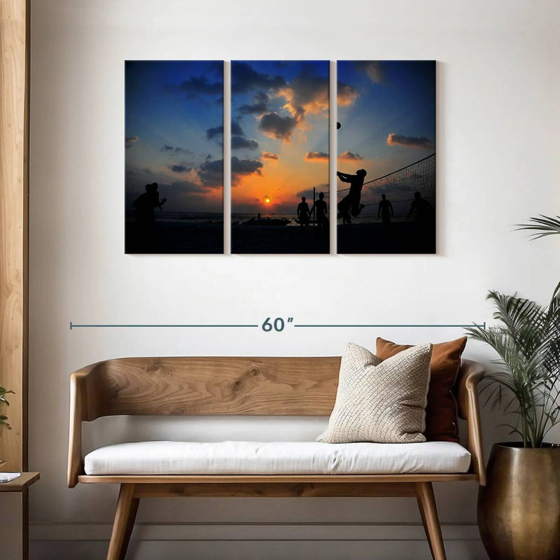 Silhouette de Gillard Beach Volleyball, H 28 po x l 45 po
