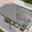 Pergola d'extérieur avec toit réglable de 0 à 90 degrés, Pergola à persiennes en aluminium et système de drainage, Pavillon de jardin pour patio, terrasse, porche-122500654