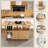 47-Inch Foldable Mobile Kitchen Island-807000547