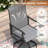 6-Person Patio Dining Set with 50" Round Dining Table and 6 PVC-coated polyester Swivel Dining Chairs-1195854447