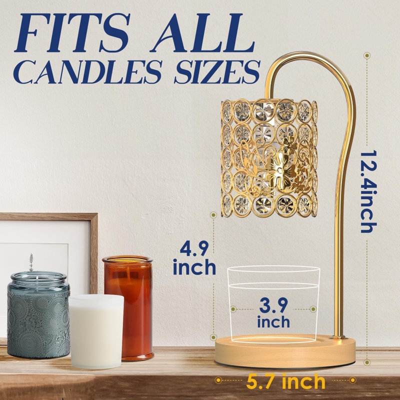 12.8'' H Wax Warmer, Natural/Gold