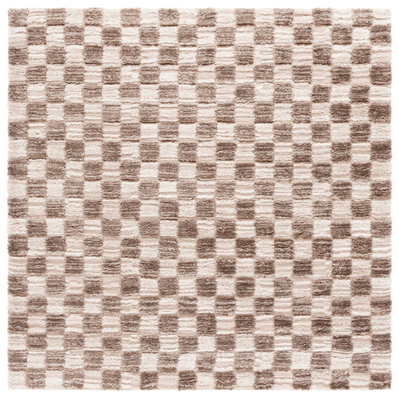 Shenali Shag 900 Performance Geometric Rug, Square 6'7"