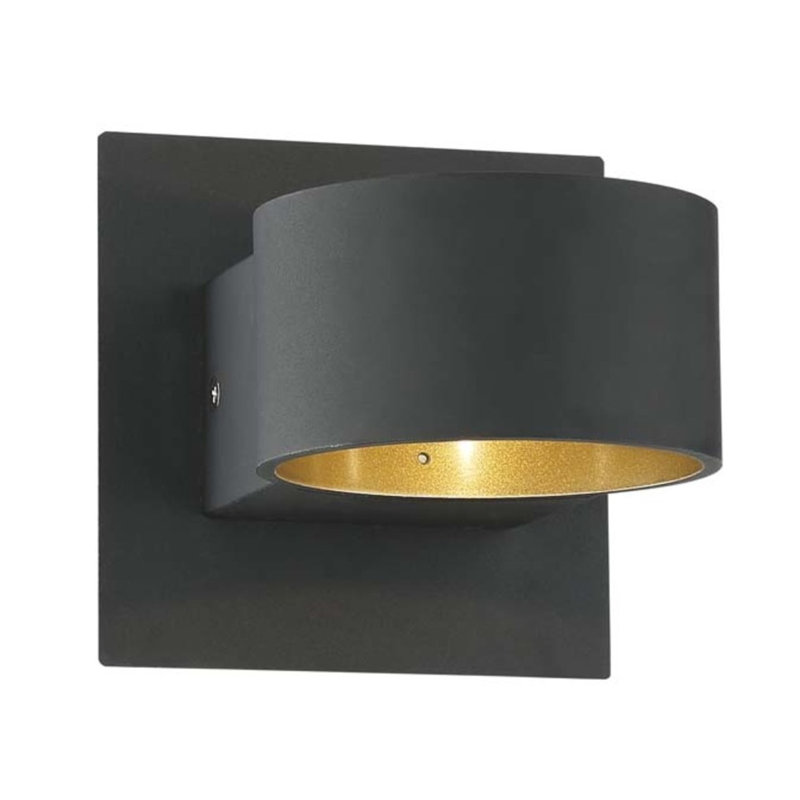 Plafonnier encastré 1 lumière DEL Alamo, Noir