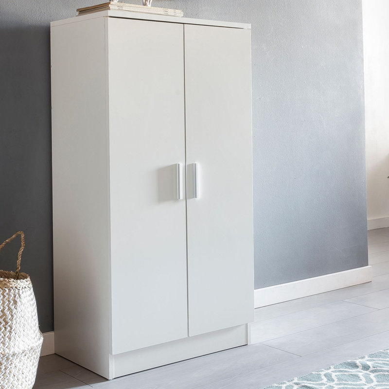 14 Pair Shoe Storage Cabinet, White