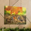 Robins dans la forêt, reproduction d'art mural-46917719