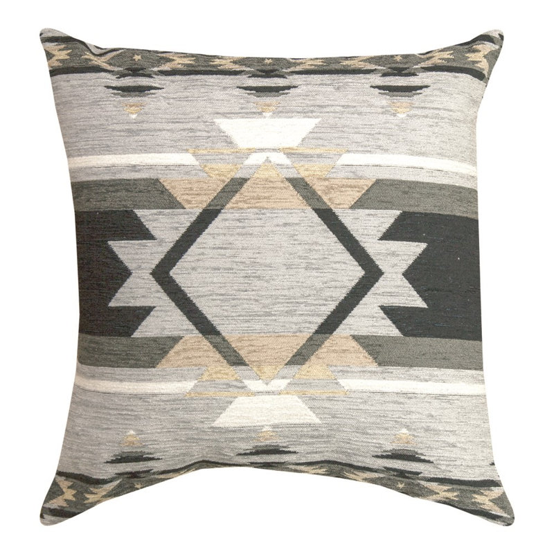 Coussin décoratif noir flamme 20 po x 20 po