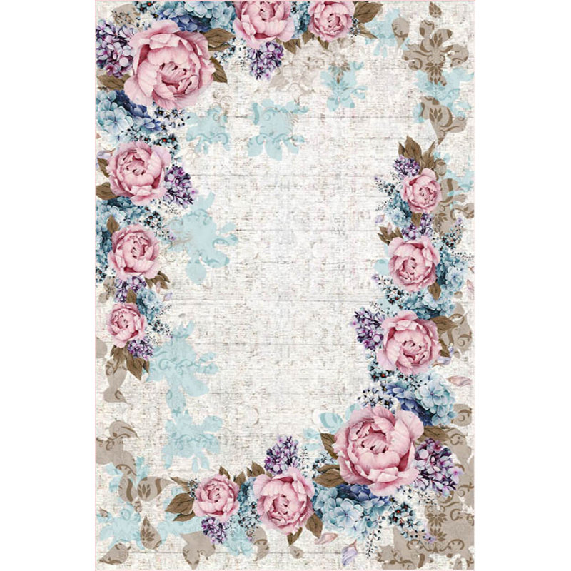 Luxurious Velvet Area Rug, 5.2 x 7.5 ft | 100% Velvet Fabric, 100% Cotton Sole, 0.4 in Pile Height | Antibacterial, Non-Slip, Machine Washable | Elegant 3D Digital Print, Perfect for Living Room & Bedroom Décor