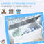 Siège de rangement gris - convient à plusieurs articles, unité de chambre à coucher intérieure 27L grise, avec des caractéristiques pour