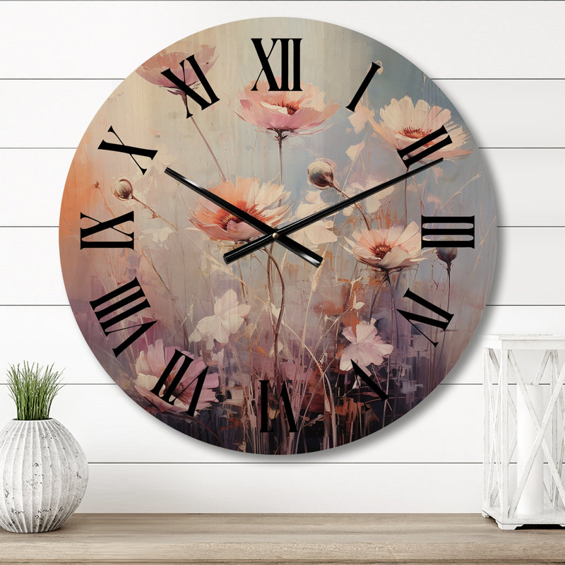 Horloge murale en bois massif Rabess, Moyenne