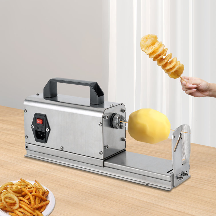 electric potato curly fry peeler slicer