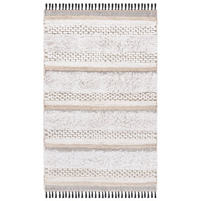 Rusanda Flat Weave Cotton Striped Rug