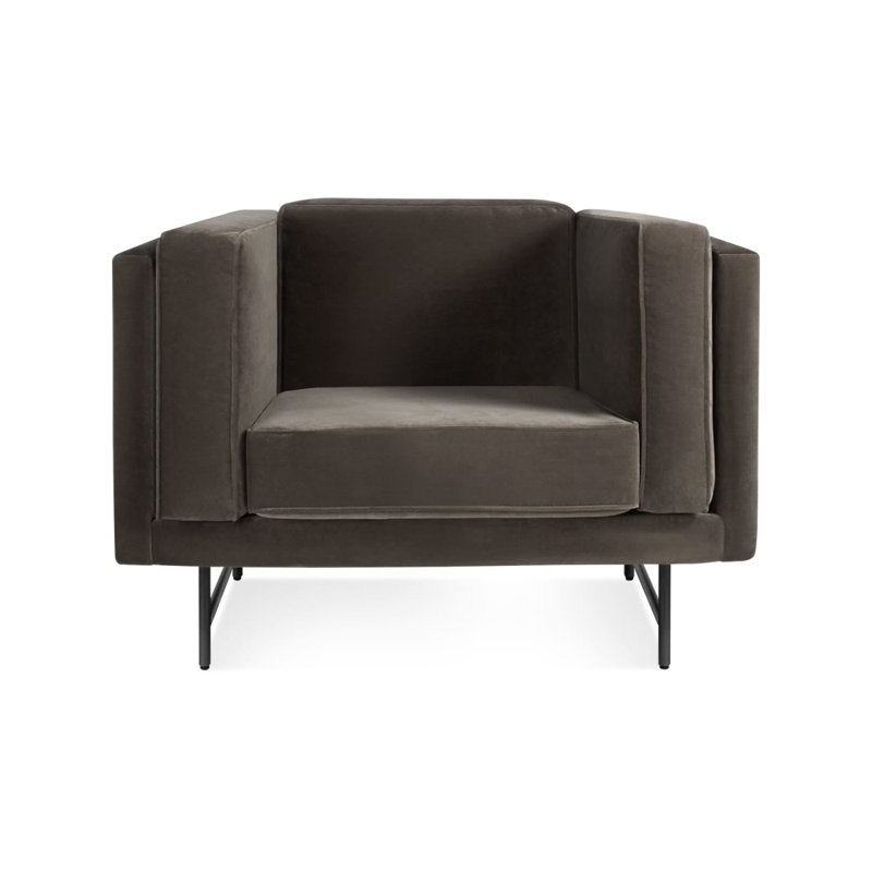 Bank Club Chair, Lava Polyester Blend, Black