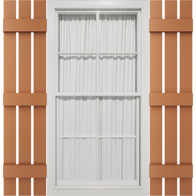 Lifetime Vinyl, TailorMade Three Board Spaced (2 Batten), Board-n-Batten Shutters, w/Shutter-Loks (Per Pair)