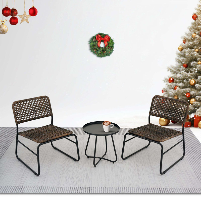 Ensemble 3 pièces de mobilier de patio