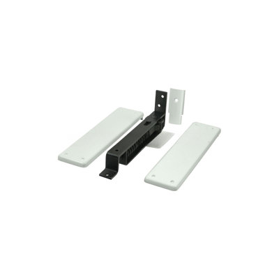 Deltana DASH95U15A Spring Hinge, Double Action w/ Solid Brass Cover Plates in Antique Nickel
