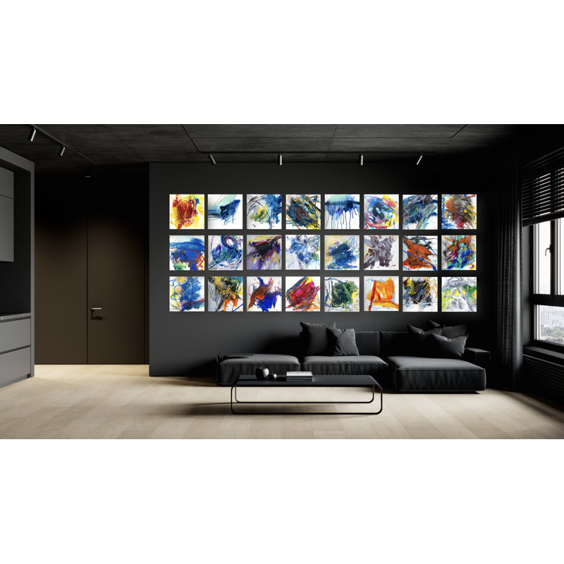Mineral Series 24 Set by John Beard - Artist Enhanced Canvas Print, 72" H x 48" W x 2" D, White
