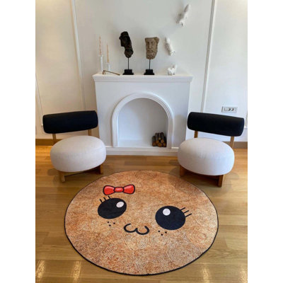 Tapis rond rond avec envers antidérapant Toscana