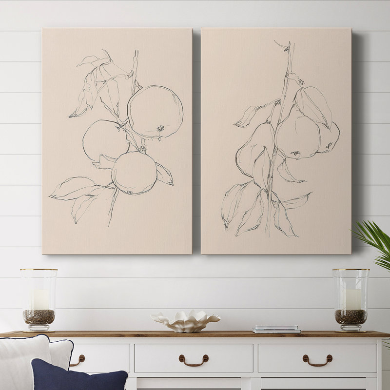 Fruit Contour Study I-Premium Gallery Wrapped Canvas -Ready to Hang
