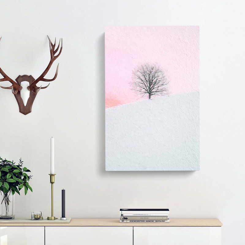 A Winter Tree at Sunset - Wrapped Canvas, 50cm H x 35cm W x 3cm D