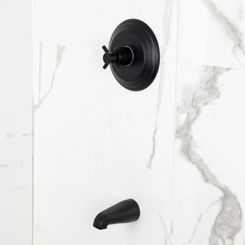 Kingston Brass Concord Single-Handle Pressure Balanced Tub Faucet, Matte Black