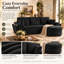 Canapé d'angle Geng 94" en chenille avec pouf de rangement incurvé, double rangement dissimulé dans les accoudoirs, ports de chargement USB et porte-gobelets-1970008090