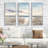 " Peaceful Beaches " 3 - Pieces Painting Print-72214921