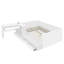Lit plateforme double en bois avec 6 tiroirs, tablettes et coiffeuse-549309577