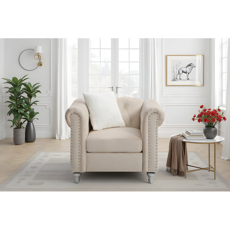 Fauteuil d'appoint Julianne, Beige