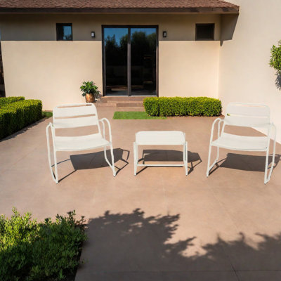Compact Patio Dining Sets, Iron Modern Chat Set For Patio Balcony Home