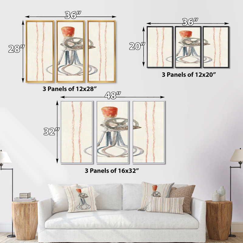 «Farm Kitchen II», ensemble d'art mural sur toile encadré traditionnel, Noir, H 28 po x l 36 po x P 1 po
