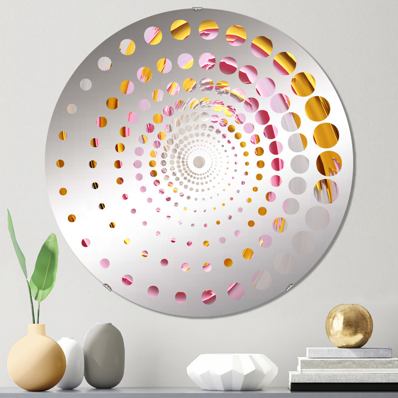 Amke - Miroir mural spiralé, 23,6 po x 23,6 po
