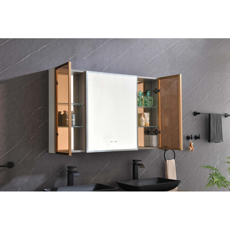 Pharmacie Higgason 48 W 30 H avec miroir 6 tablettes